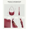 image:imageBOSTANTEN Shoulder Bags for Women Small Crescent Moon Underarm Purse Trendy Vegan Leather HandbagWine Red