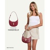 image:imageBOSTANTEN Shoulder Bags for Women Small Crescent Moon Underarm Purse Trendy Vegan Leather HandbagWine Red