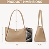 image:imageBOSTANTEN Small Hobo Bags for Women Shoulder Bag for Women Trendy Designer Winter Purse Vegan Leather HandbagAapricot