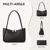 image:imageBOSTANTEN Small Hobo Bags for Women Shoulder Bag for Women Trendy Designer Winter Purse Vegan Leather HandbagAblack