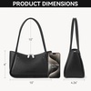image:imageBOSTANTEN Small Hobo Bags for Women Shoulder Bag for Women Trendy Designer Winter Purse Vegan Leather HandbagAblack
