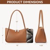 image:imageBOSTANTEN Small Hobo Bags for Women Shoulder Bag for Women Trendy Designer Winter Purse Vegan Leather HandbagAbrown