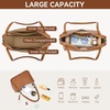 image:imageBOSTANTEN Small Hobo Bags for Women Shoulder Bag for Women Trendy Designer Winter Purse Vegan Leather HandbagAbrown