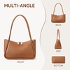 image:imageBOSTANTEN Small Hobo Bags for Women Shoulder Bag for Women Trendy Designer Winter Purse Vegan Leather HandbagAbrown