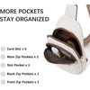 image:imageBOSTANTEN Small Sling Bag for Women Leather Crossbody Bags Fanny Pack Chest Bag for Travel Slim Wallet Women Leather RFID Blocking Credit Card Holder Bifold Thin Wallet