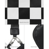 image:imageBOSTANTEN Small Wallet Checkered Wristlet Wallets for Women RFID Detachable Dual Pouch Keychain Wristlet Wallet Cute Coin Purse Black and WhiteABlack and White