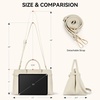 image:imageBOSTANTEN Vegan Leather Purse for Women Top Handle Purses with Gold Buckle Belt Satchel Tote Handbag with Adjustable StrapBeige