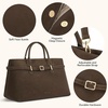image:imageBOSTANTEN Vegan Leather Purse for Women Top Handle Purses with Gold Buckle Belt Satchel Tote Handbag with Adjustable StrapCoffee