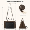 image:imageBOSTANTEN Vegan Leather Purse for Women Top Handle Purses with Gold Buckle Belt Satchel Tote Handbag with Adjustable StrapCoffee