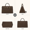 image:imageBOSTANTEN Vegan Leather Purse for Women Top Handle Purses with Gold Buckle Belt Satchel Tote Handbag with Adjustable StrapCoffee