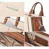 image:imageBOSTANTEN Women Genuine Leather Briefcase Tote Business Vintage Handbag 156 Laptop Shoulder Bag BrownAbeige