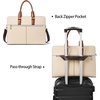 image:imageBOSTANTEN Women Genuine Leather Briefcase Tote Business Vintage Handbag 156 Laptop Shoulder Bag BrownAbeige