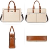 image:imageBOSTANTEN Women Genuine Leather Briefcase Tote Business Vintage Handbag 156 Laptop Shoulder Bag BrownAbeige