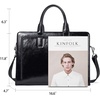 image:imageBOSTANTEN Women Genuine Leather Briefcase Tote Business Vintage Handbag 156 Laptop Shoulder Bag BrownAblack