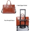 image:imageBOSTANTEN Women Genuine Leather Briefcase Tote Business Vintage Handbag 156 Laptop Shoulder Bag BrownAbrown