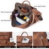 image:imageBOSTANTEN Womens Backpack Purse Leather Travel Backpack Fashion Designer Ladies Shoulder Bags with Wristlet1abrown