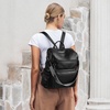 image:imageBOSTANTEN Womens Backpack Purse Leather Travel Backpack Fashion Designer Ladies Shoulder Bags with Wristlet1black