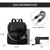 image:imageBOSTANTEN Womens Backpack Purse Leather Travel Backpack Fashion Designer Ladies Shoulder Bags with Wristlet1black