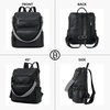 image:imageBOSTANTEN Womens Backpack Purse Leather Travel Backpack Fashion Designer Ladies Shoulder Bags with Wristlet1black