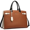 image:imageBOSTANTEN Briefcase for Women 156 Inch Genuine Leather Laptop Briefcase Shoulder Work Tote Bag PurseCbrown