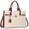 image:imageBOSTANTEN Briefcase for Women 156 inch Leather Laptop Bag Vintage Slim Lawyer Business Bag Stylish Work PurseAbeigebrown