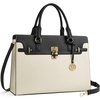 image:imageBOSTANTEN Briefcase for Women 156 inch Leather Laptop Bag Vintage Slim Lawyer Business Bag Stylish Work PurseFbeigeblack