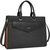 image:imageBOSTANTEN Briefcase for Women Laptop Tote 156 Inch Genuine Leather Handbag Work Bag BeigeCblack