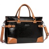 image:imageBOSTANTEN Briefcase for Women Leather Laptop Bag 156 inch Computer Messenger Office Business Work ToteBlack