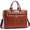 image:imageBOSTANTEN Briefcases for Men Messenger Bag Genuine Leather Laptop Bag 156 inch Office Work Tote for Buisness TravelAbrown