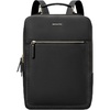 image:imageBOSTANTEN Leather Backpack 156 inch Laptop Bag Travel Casual Computer Backpack College Business Work Shoulder Bags with Trolley Sleeve for Women Men BrownBlack