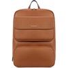 image:imageBOSTANTEN Leather Backpack for Women 156 inch Laptop Backpack Purse Casual Business Travel Computer Shoulder Bags with Trolley Sleeve Brown