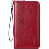image:imageBOSTANTEN Leather Wallet for Women RFID Blocking Zip Around Credit Cards Holder Phone ClutchBRed