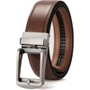 image:imageBOSTANTEN Mens Belt Leather Ratchet 1 38 Belt For Men Gift Dress and Casual with Adjustable Buckle Trim to Fit001vintage Brown