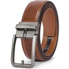 image:imageBOSTANTEN Mens Belt Leather Ratchet 1 38 Belt For Men Gift Dress and Casual with Adjustable Buckle Trim to Fit007dark Brown