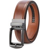 image:imageBOSTANTEN Mens Belt Leather Ratchet 1 38 Belt For Men Gift Dress and Casual with Adjustable Buckle Trim to Fit009dark Brown