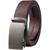 image:imageBOSTANTEN Mens Belt Leather Ratchet Belt For Men Dress and Casual with Adjustable Buckle Trim to Fit025 Brown B