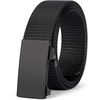 image:imageBOSTANTEN Ratchet Web Belt Men Nylon Golf Adjustable Work Mens Belt with Casual Pants001 All Black