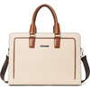 image:imageBOSTANTEN Women Genuine Leather Briefcase Tote Business Vintage Handbag 156 Laptop Shoulder Bag BrownAbeige