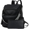 image:imageBOSTANTEN Womens Backpack Purse Leather Travel Backpack Fashion Designer Ladies Shoulder Bags with Wristlet1black