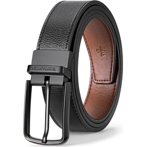 image:imageBOSTANTEN Belt Men Leather Reversible Belts for Men 1 38 for Casual Golf Dress Pants TwoinOne Belt Gift004matteblackBrown