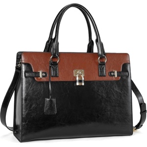 image:imageBOSTANTEN Briefcase for Women 156 inch Leather Laptop Bag Vintage Slim Lawyer Business Bag Stylish Work PurseBblackbrown