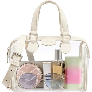 image:imageBOSTANTEN Clear Bag for Stadium Events Small Clear Crossbody Purse with Top Handle for Concerts SportsA01beige