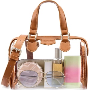 image:imageBOSTANTEN Clear Bag for Stadium Events Small Clear Crossbody Purse with Top Handle for Concerts SportsA01brown