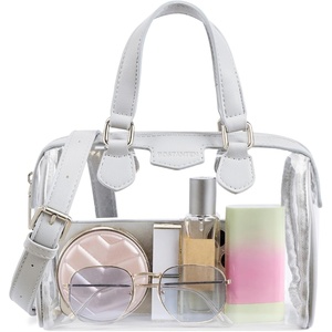 image:imageBOSTANTEN Clear Bag for Stadium Events Small Clear Crossbody Purse with Top Handle for Concerts SportsA01grey