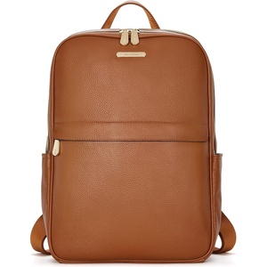 image:imageBOSTANTEN Genuine Leather 156 inch Laptop Backpack Purse for Women College Casual Backpack Travel Bag1brown