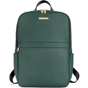 image:imageBOSTANTEN Genuine Leather 156 inch Laptop Backpack Purse for Women College Casual Backpack Travel Bag1cdarkgreen