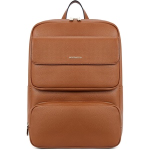 image:imageBOSTANTEN Leather Backpack for Women 156 inch Laptop Backpack Purse Casual Business Travel Computer Shoulder Bags with Trolley Sleeve Brown
