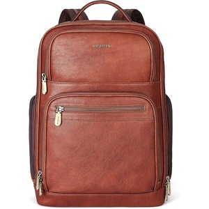 image:imageBOSTANTEN Leather Backpacks College 156 Laptop Travel Computer Shoulder Backpack For Men Coffeebrown