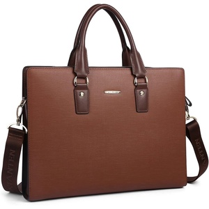 image:imageBOSTANTEN Leather Lawyers Briefcase Laptop Business Slim Bags for Men amp WomenCoffee Medium