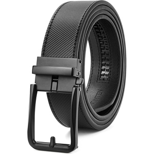 image:imageBOSTANTEN Mens Belt Leather Ratchet 1 38 Belt For Men Gift Dress and Casual with Adjustable Buckle Trim to Fit010all Black